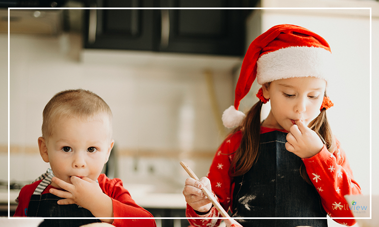 making christmas brownies is an activity families love.