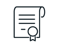 Document with seal icon charcoal