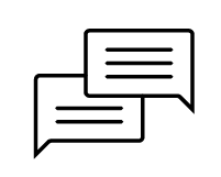 Overlapping speech bubbles icon black