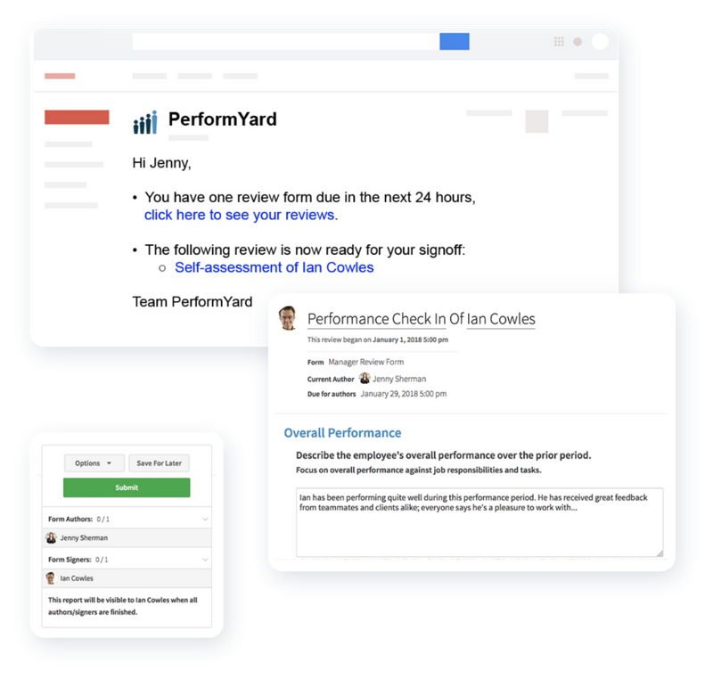 performance management system notifications