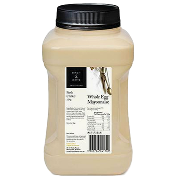 Birch & Waite Whole Egg Mayonnaise Gluten Free 2.3kg Wholesale Prices