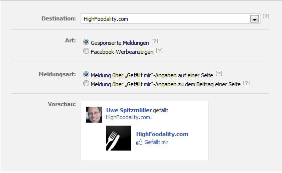 Facebook Gesponserte Meldungen