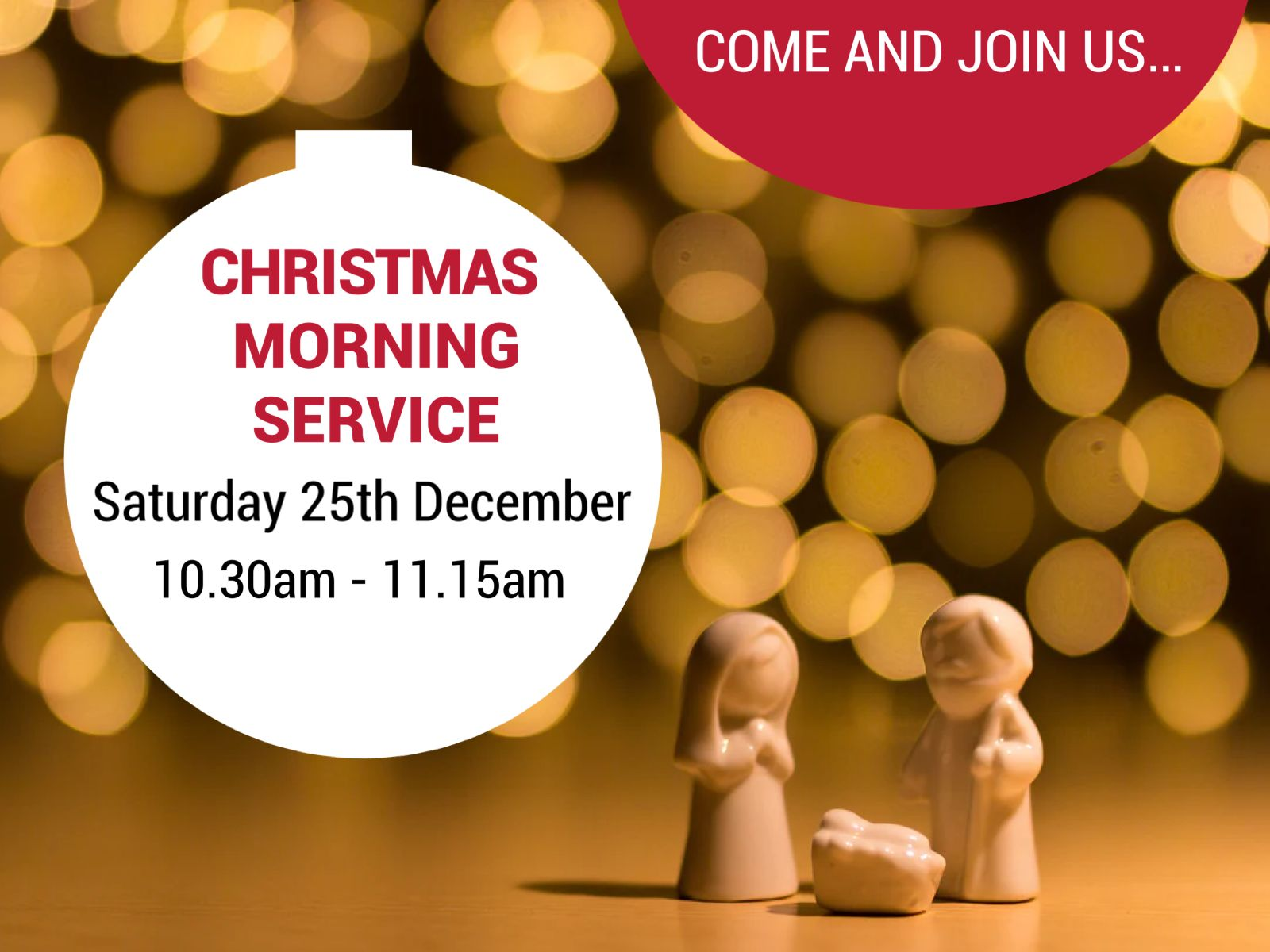 Christmas morning service poster graphic