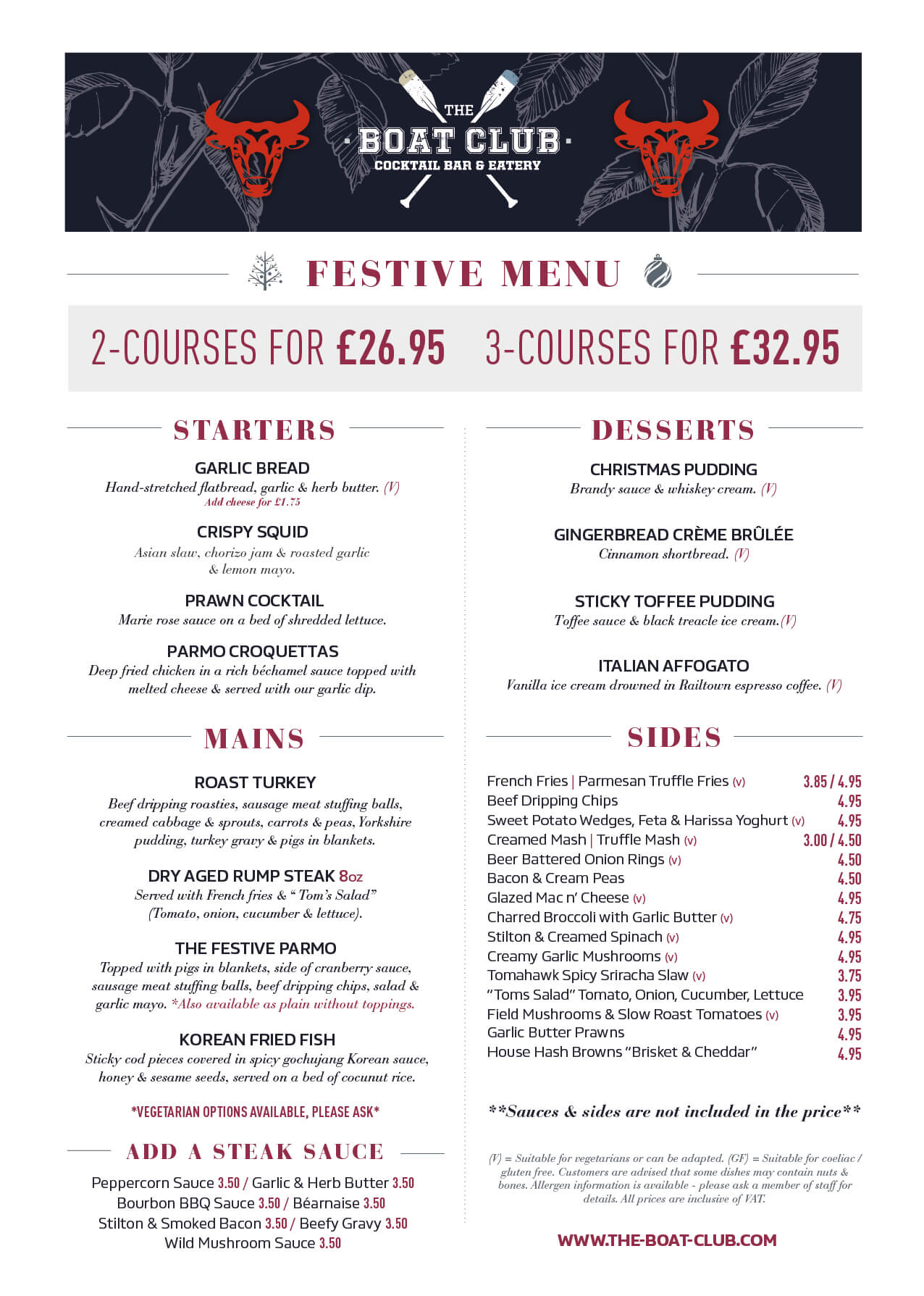 View Menus The Boat Club, Durham Cocktail Bar & Restaurant