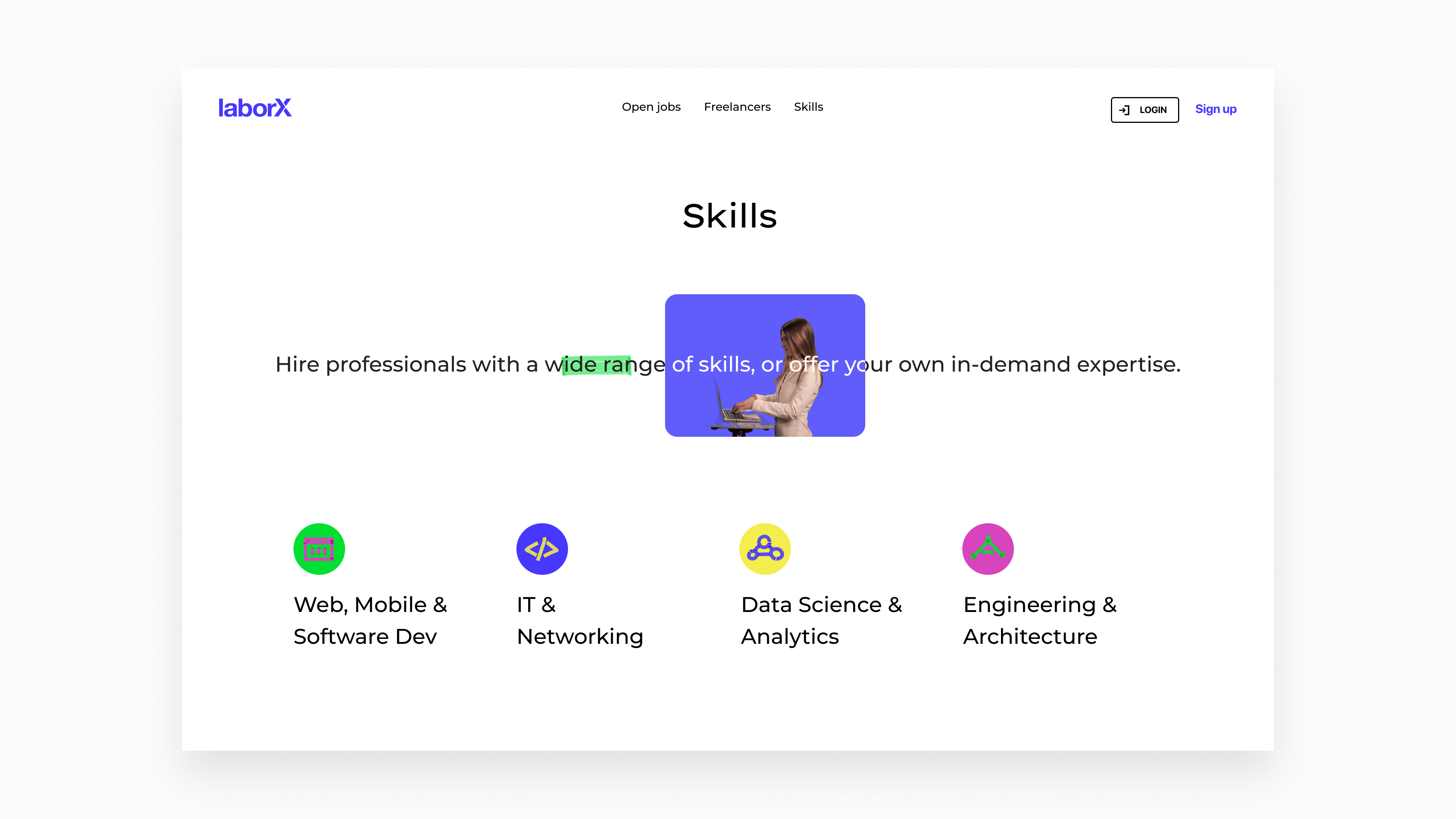 LaborX website by Embacy