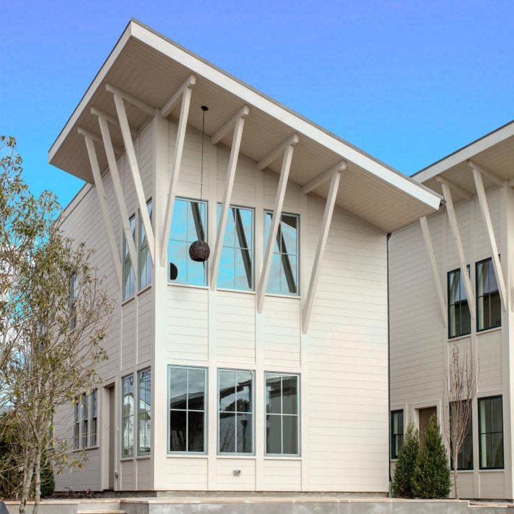 A modern-style home.