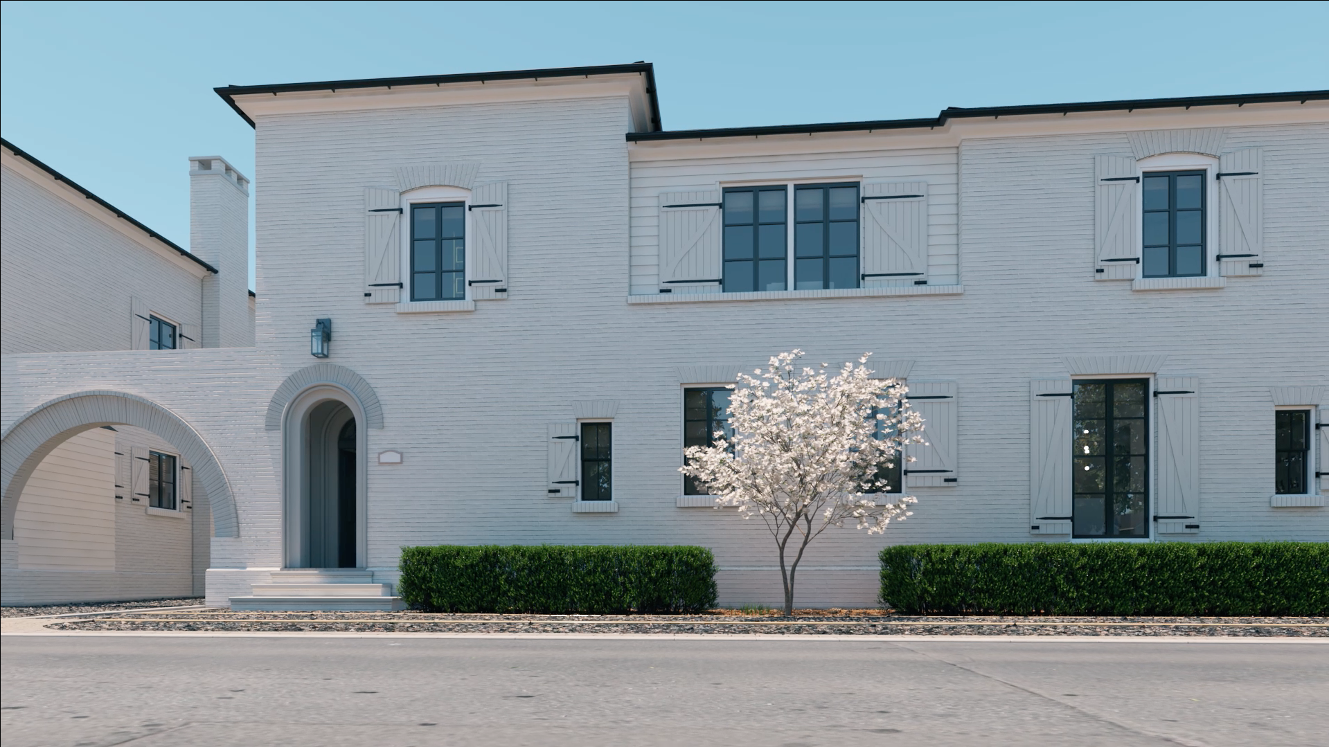 A modern-style home.