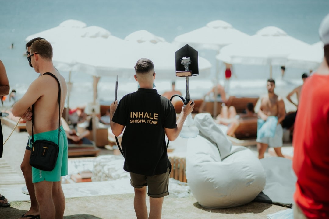 Inhale Shisha Services at Cabana beach bar, Paphos, Cyprus