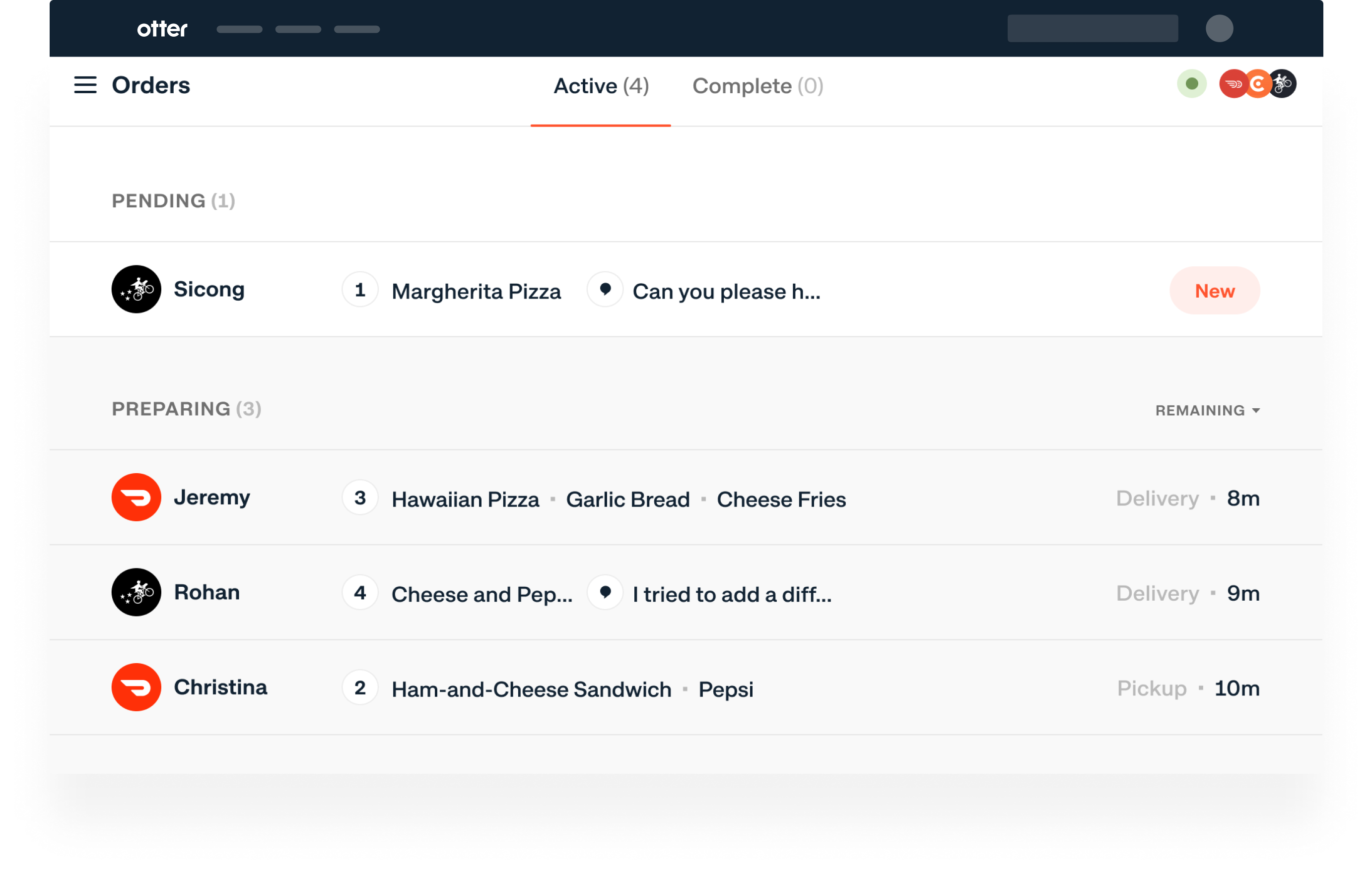 restaurant order aggregator