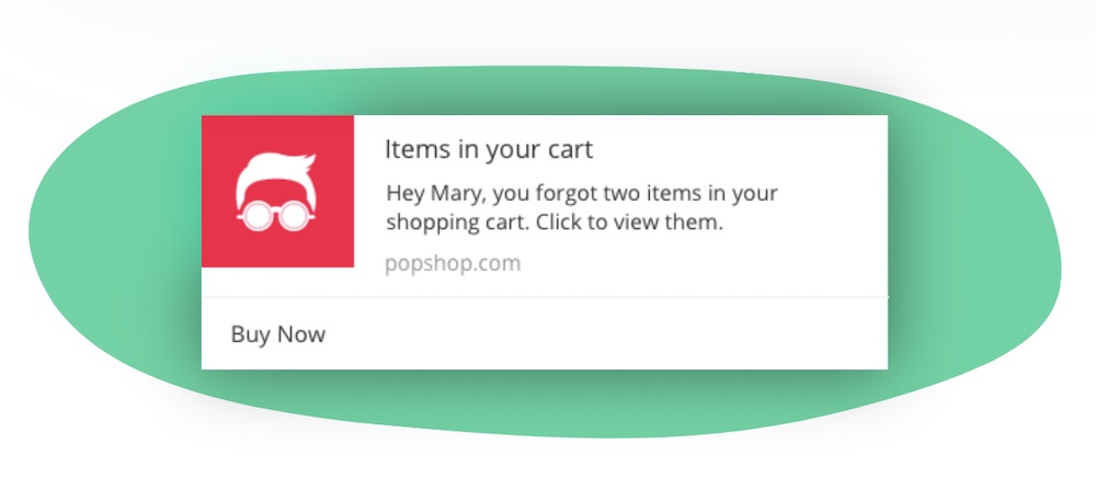 Example of Pushowl's automated notifcations