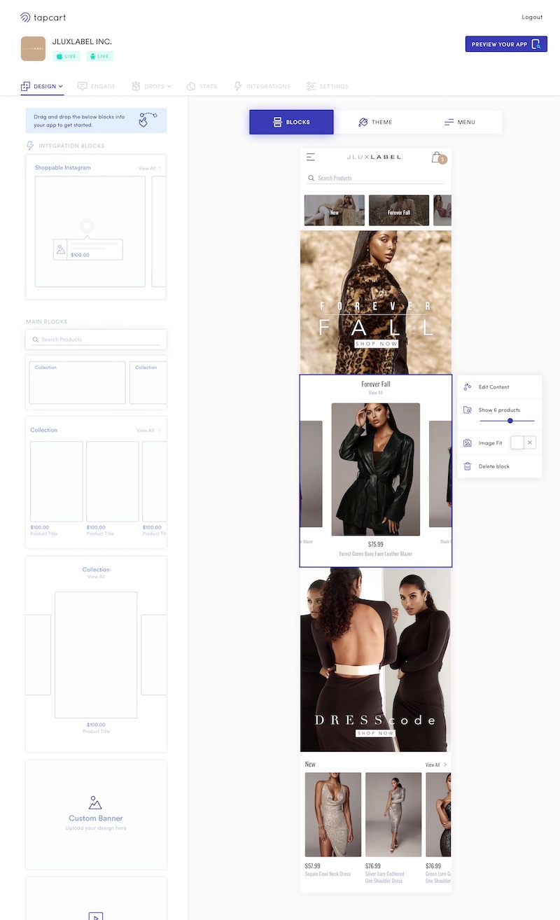 tapcart image preview