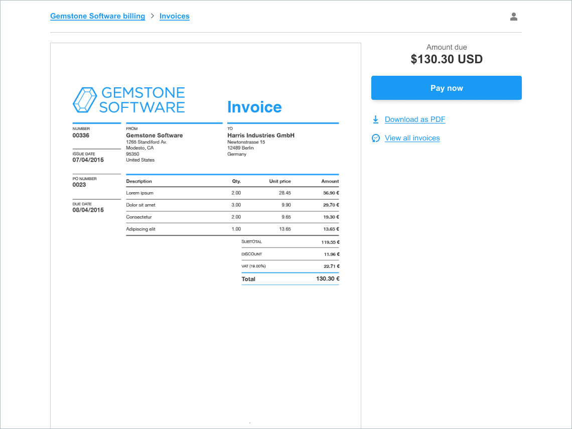 Cobra tus facturas con PayPal y Stripe