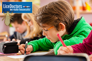 Student taking a test - Lice Doctors