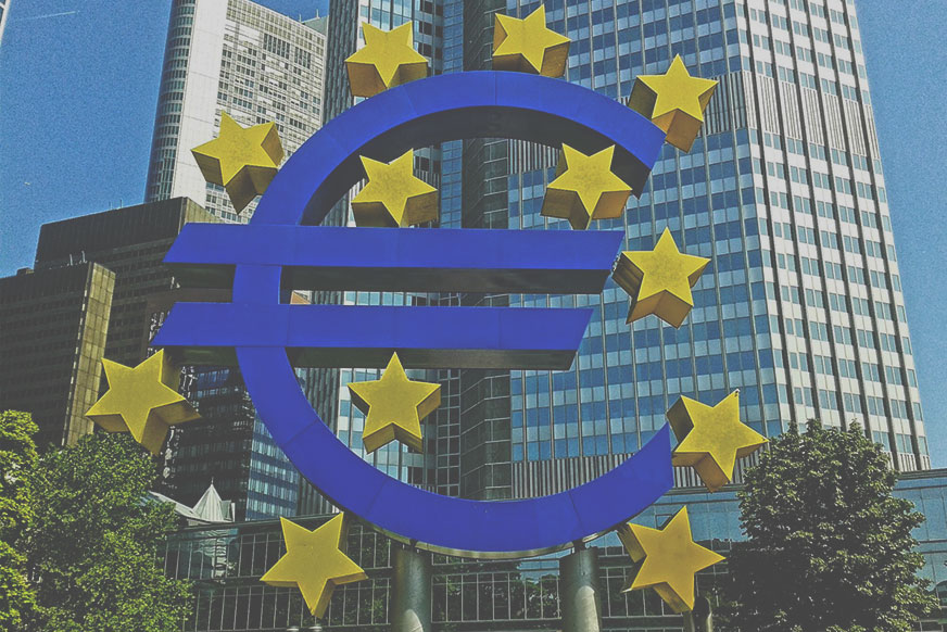 Das Eurosymbol mit Sternen