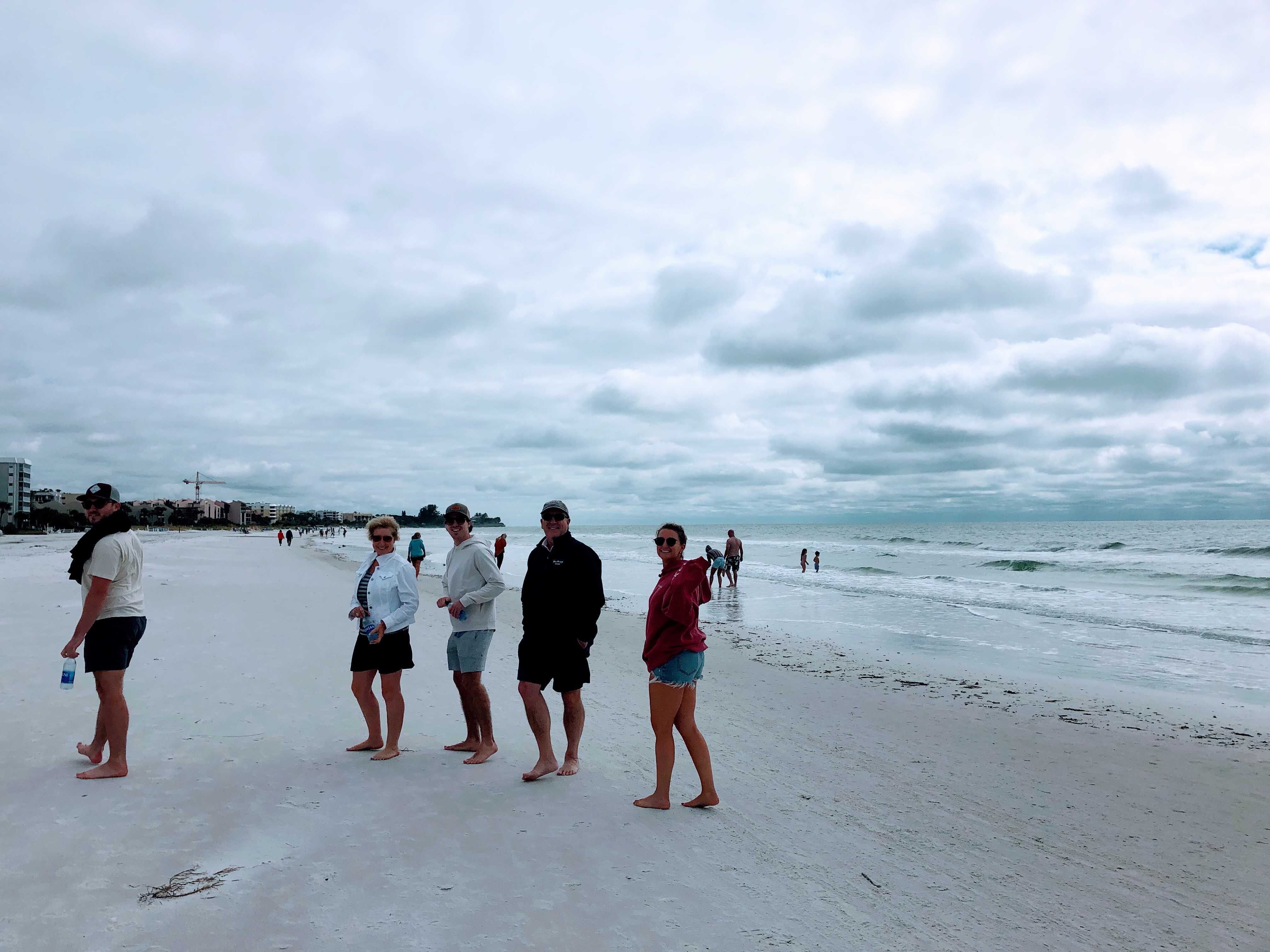 Erin Phinney and her family took a stroll on the Florida beach.