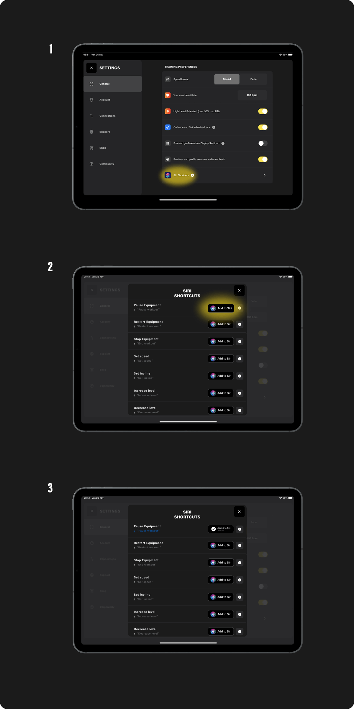 Get assisted by Siri during your workout
