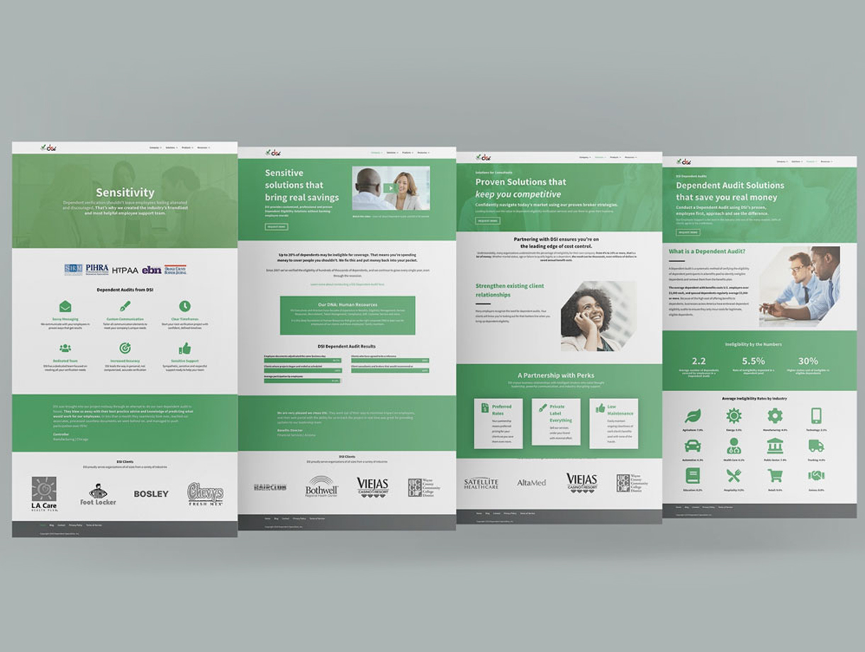 DSI 2019 Website Redesign Pages