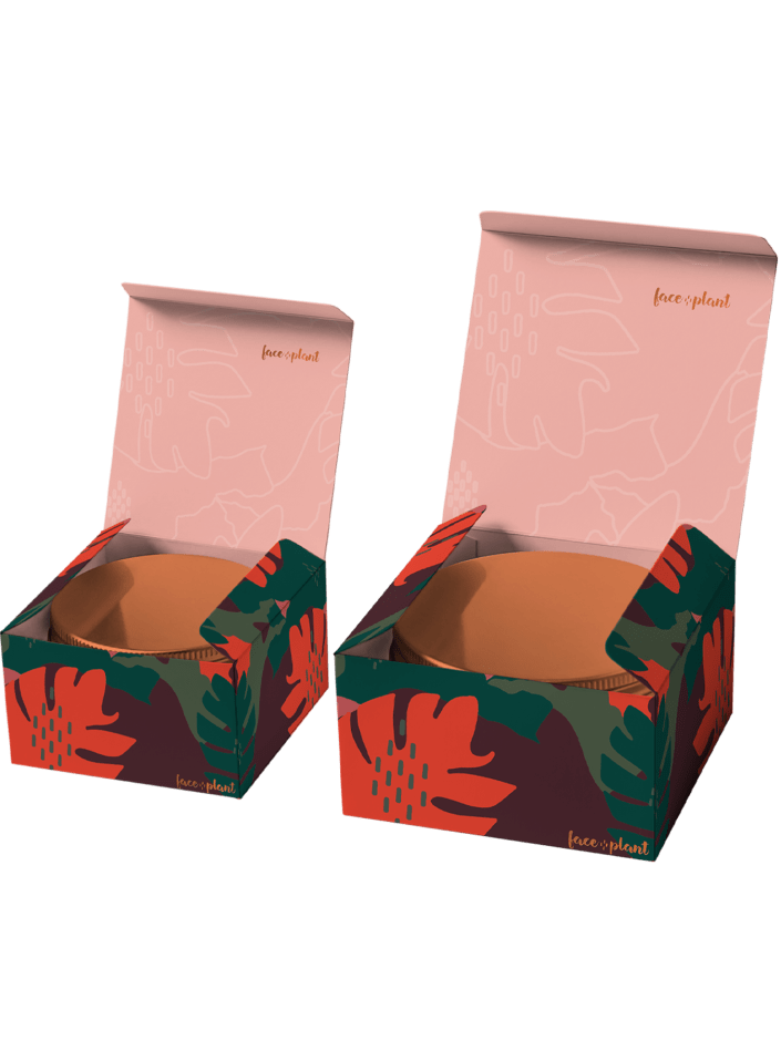 Cosmetic box maock-up for Faceplant products