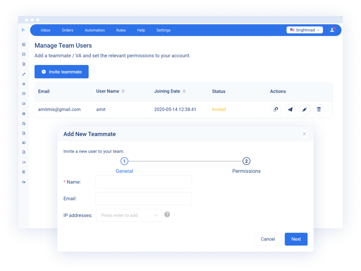 Manage Your Team and Permissions