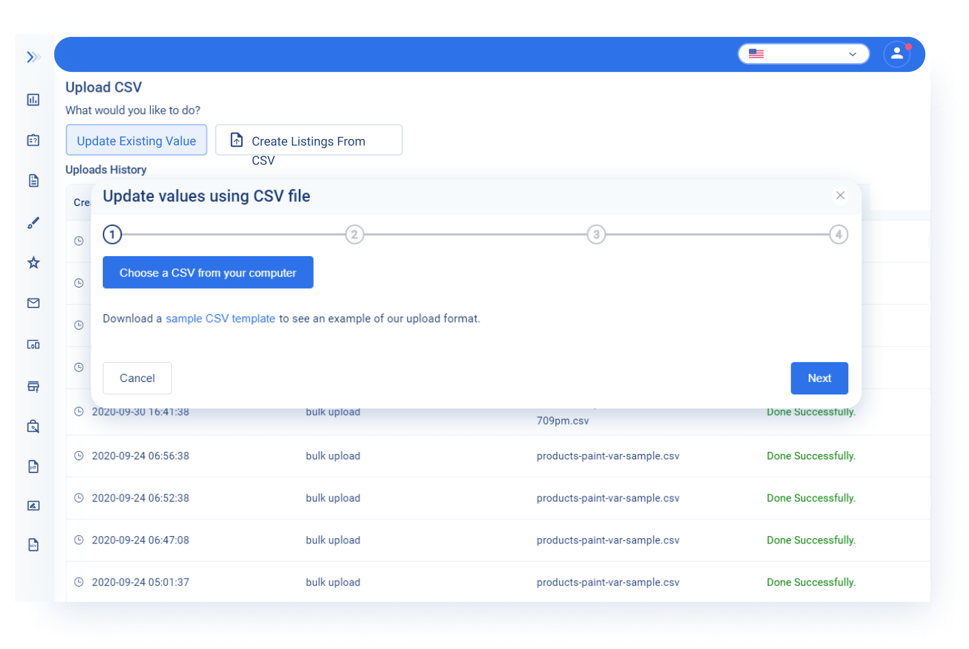 Update with CSV