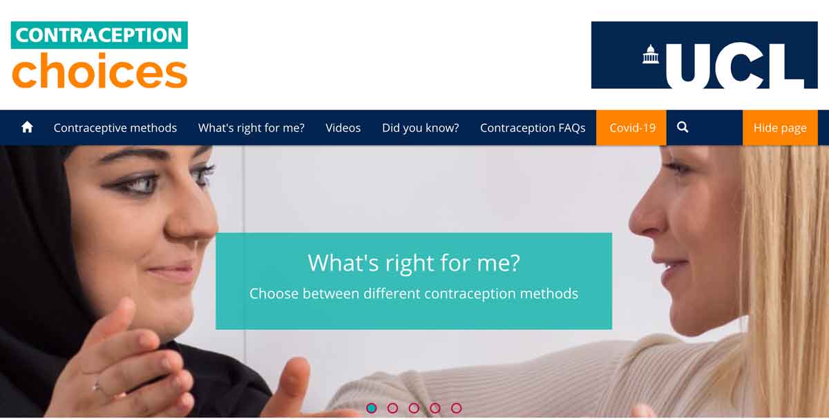 Contraceptive choices website