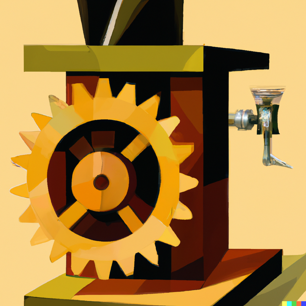 Realistic Cog, in the style of Hopper