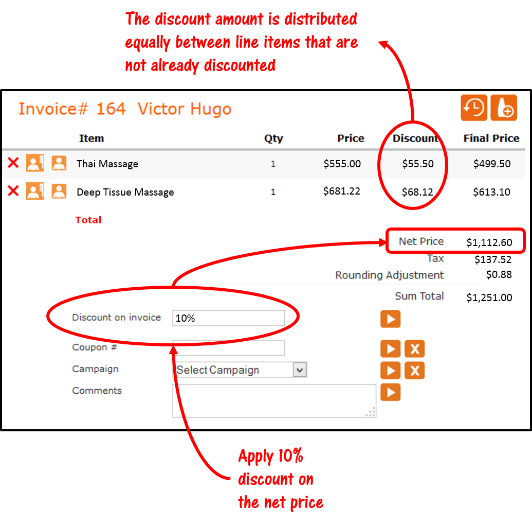 Discount On Total Bill