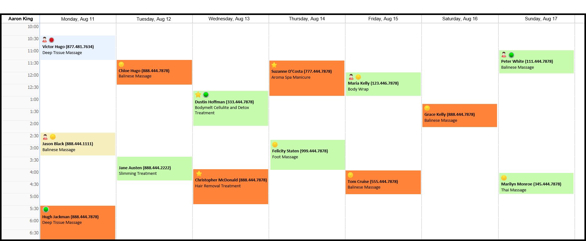 Employee Weekly Schedule