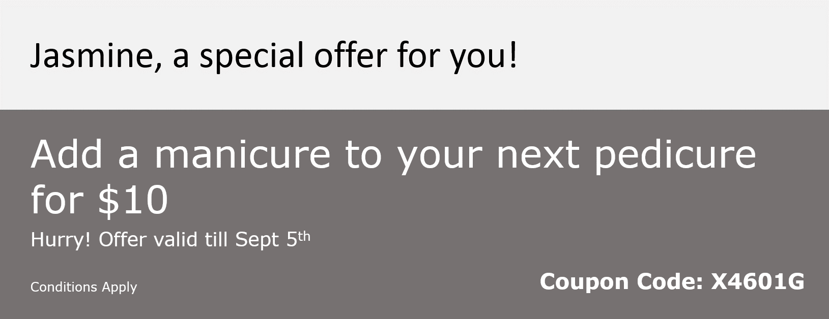 Custom Coupon - Cross sell service