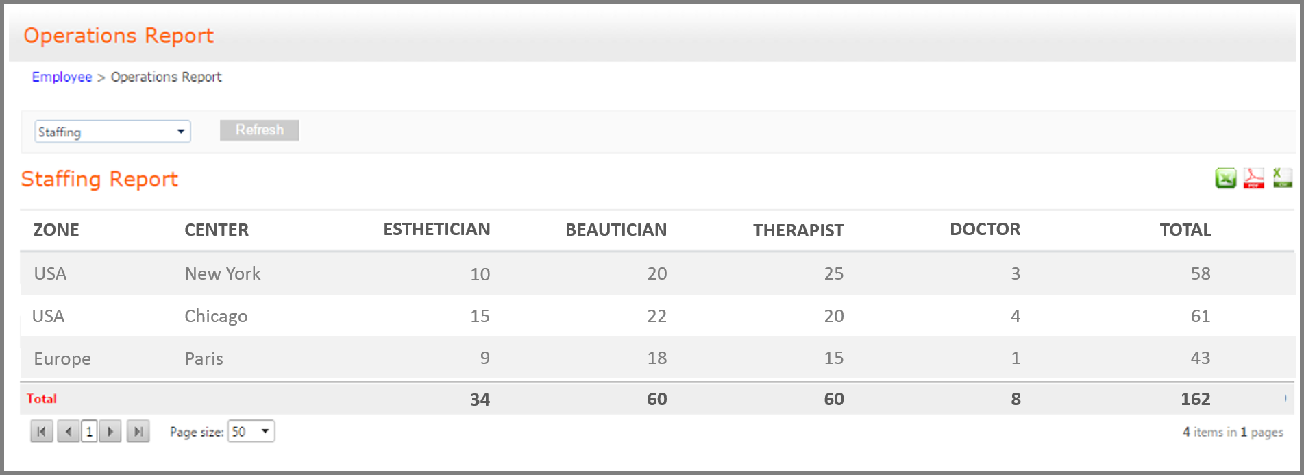 Staffing Report