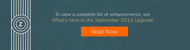 Whats New in the September 2016 Upgrade