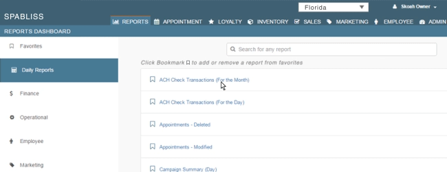 Favorite reports