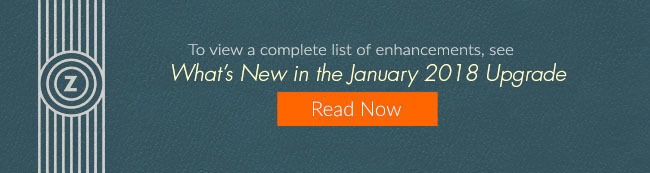 Whats New in the january 2018 Upgrade