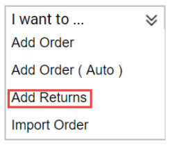 New Return Order Form