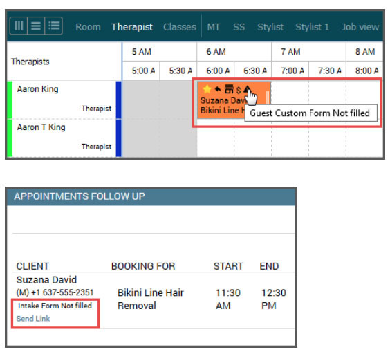 guest custom form not filled