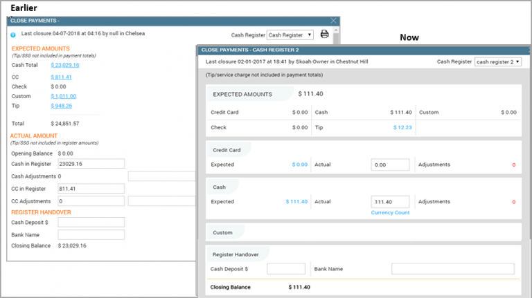 Close payments Details