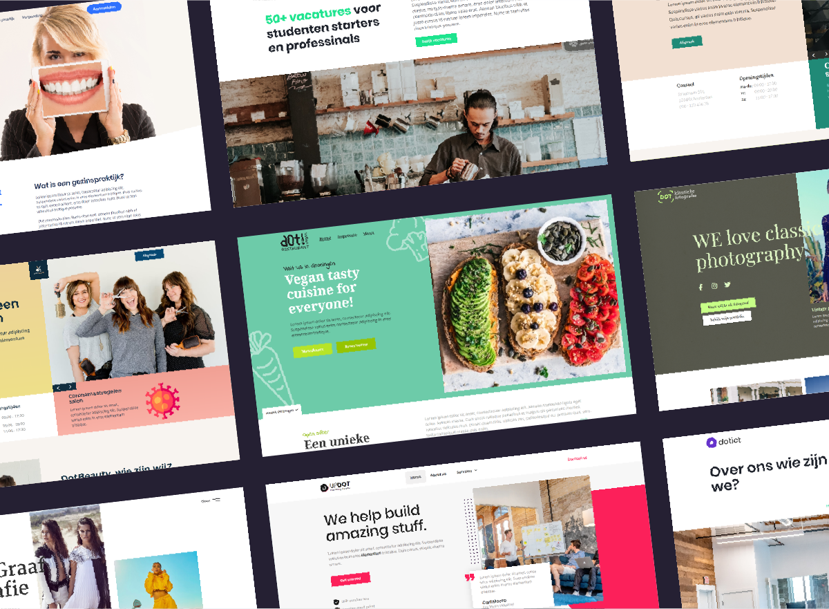 voor elke branche een website. voorbeelden image
