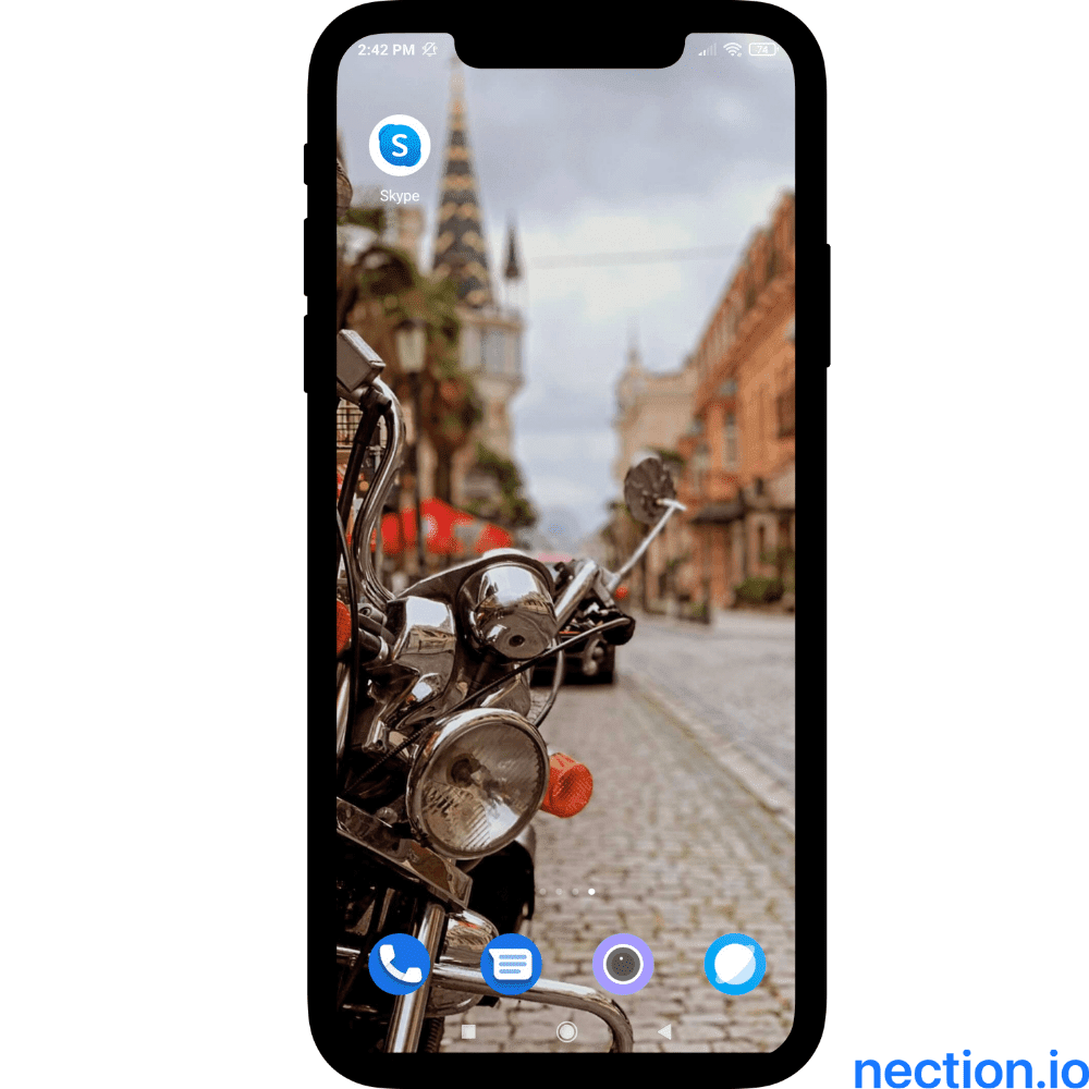 Screen with the app icon