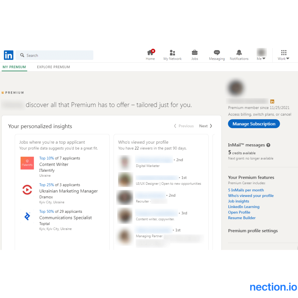Managing your subscriptions