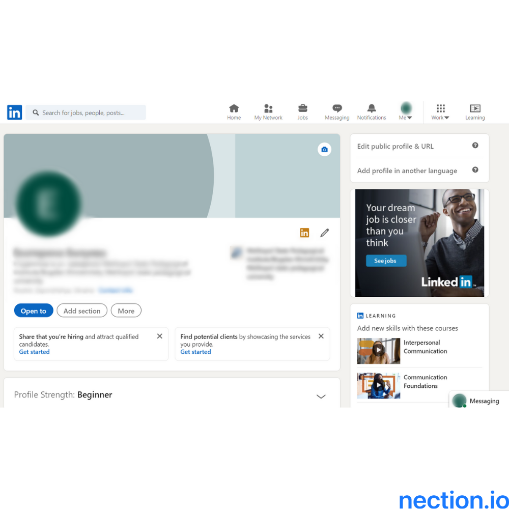 First step on how to add volunteer experience to LinkedIn