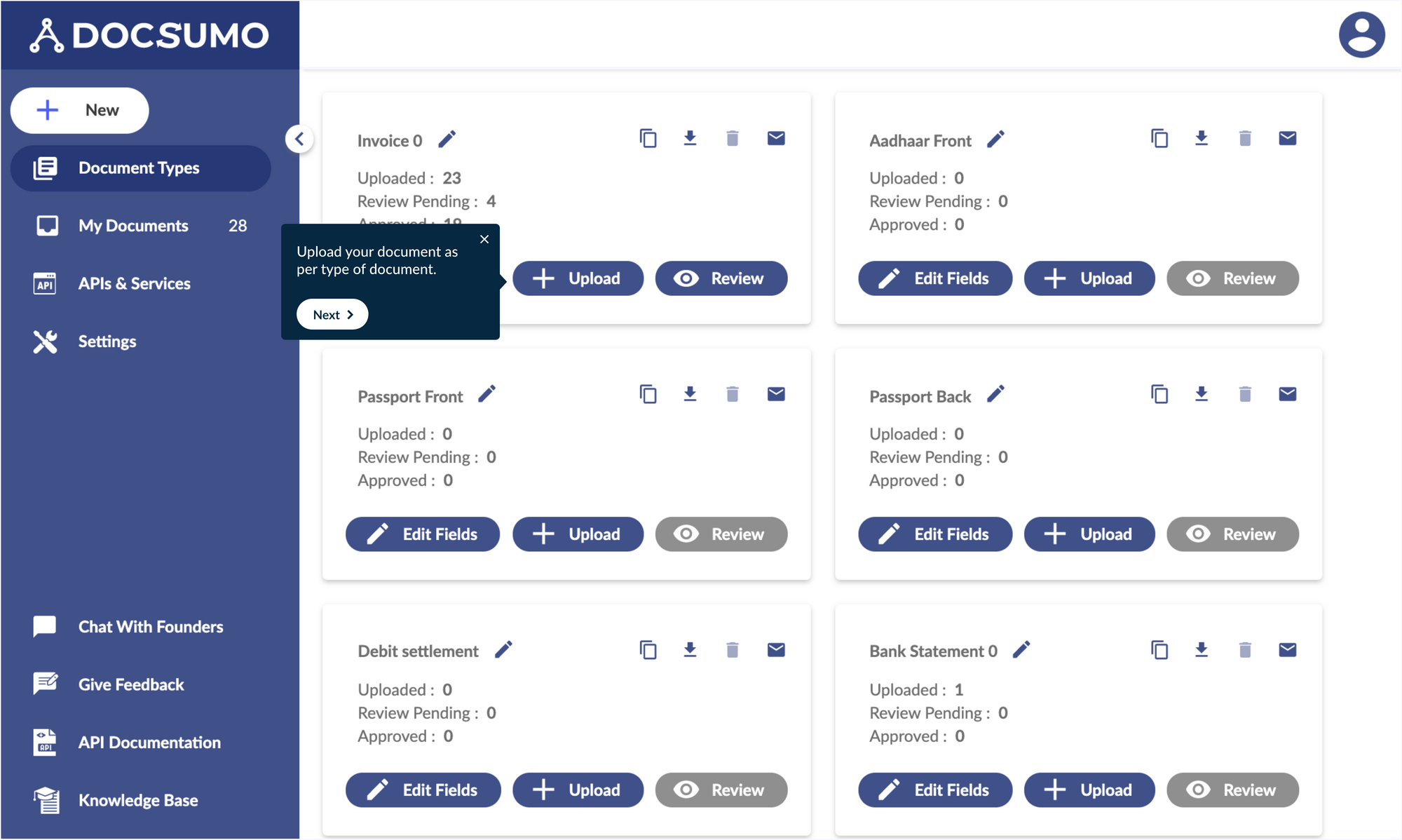 upload documents