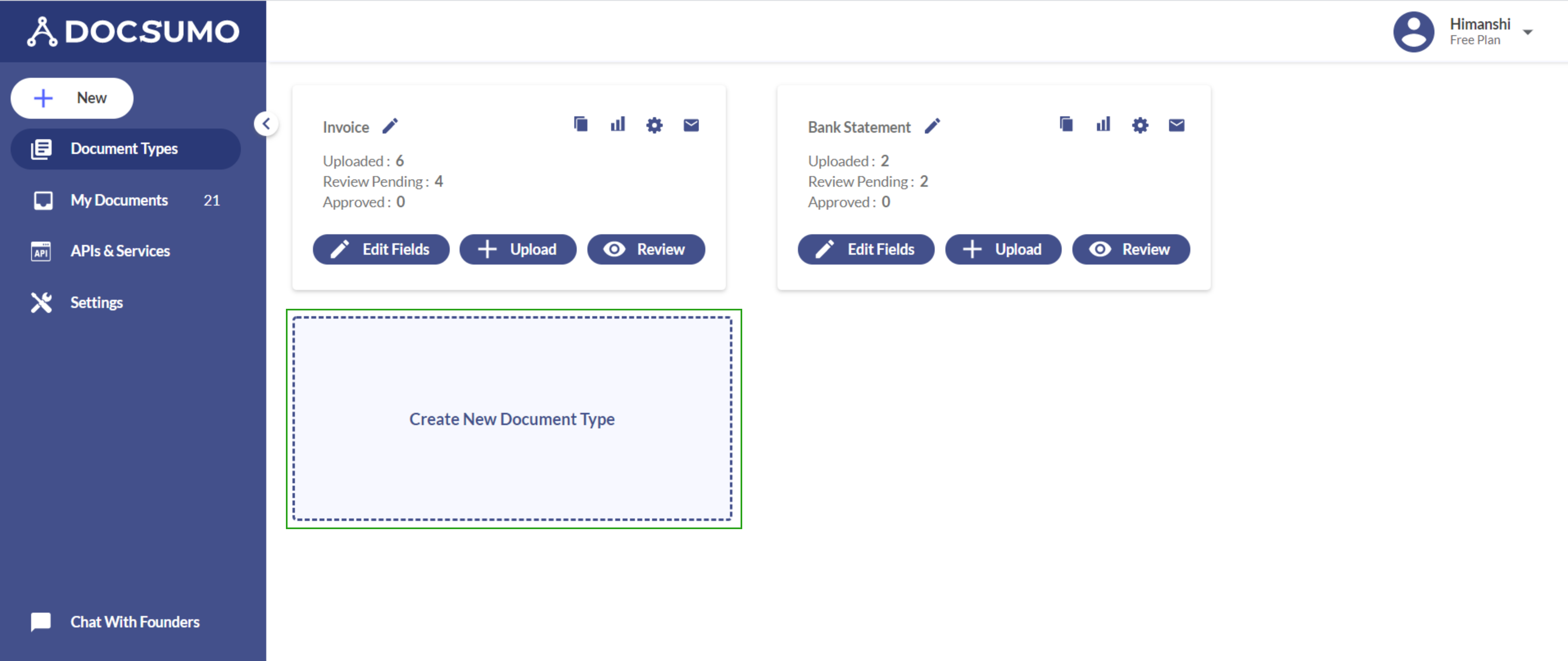 document type creation