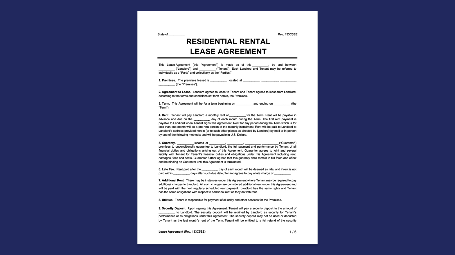 Lease Agreement Image Sample
