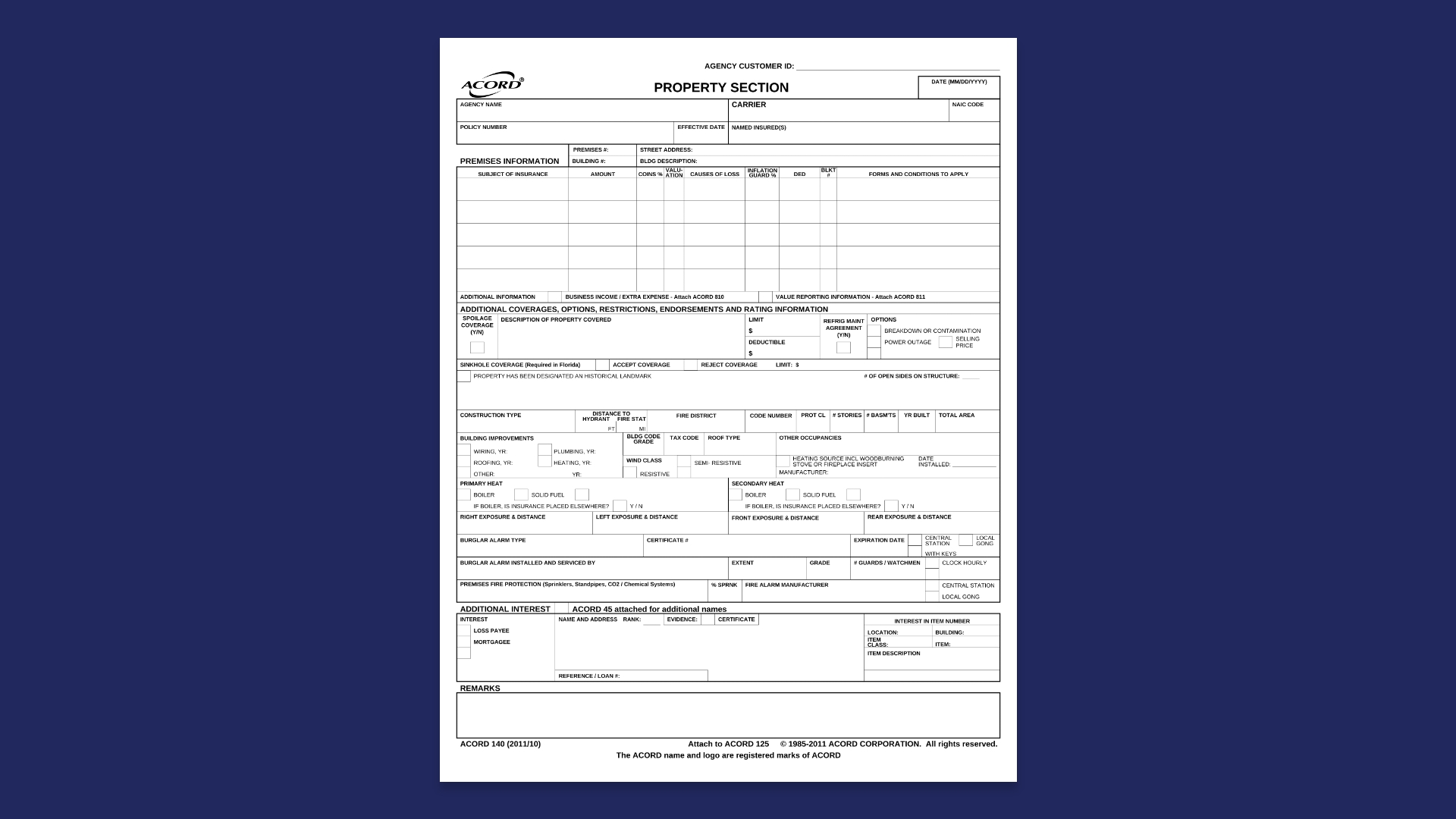 acord 140 sample