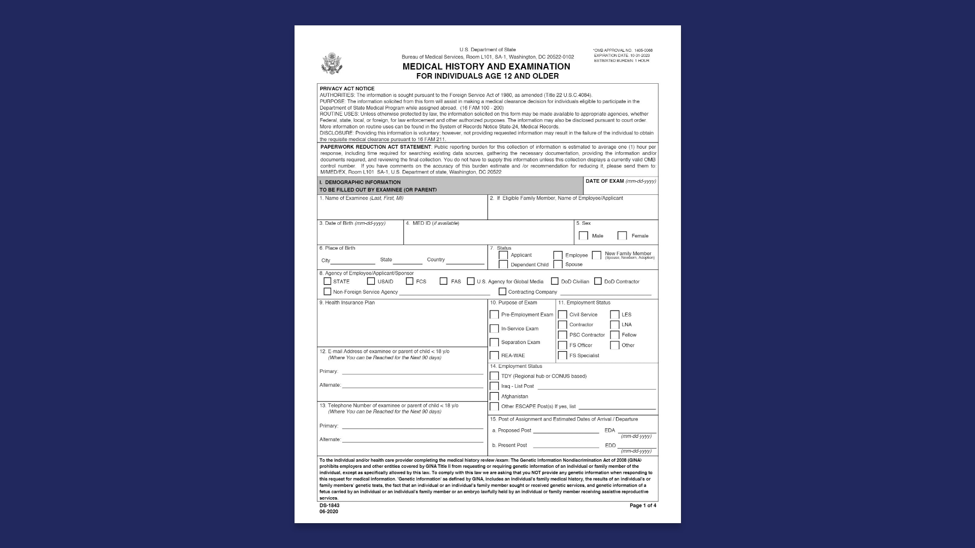Medical form processing