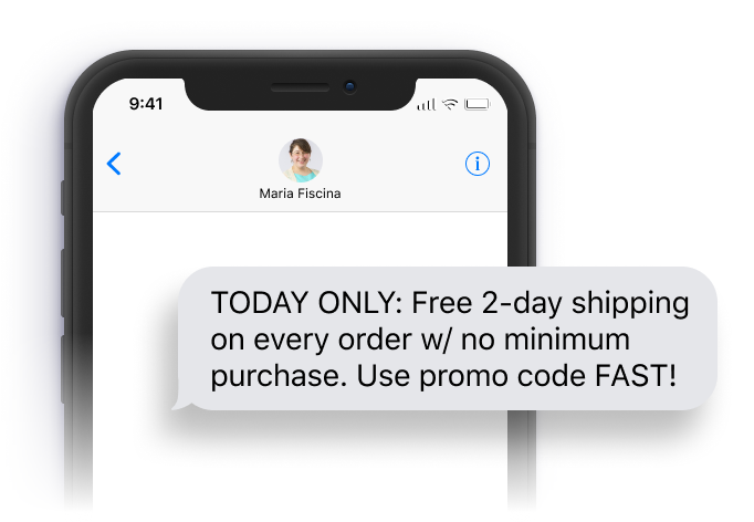 Special Offer SMS Text Template