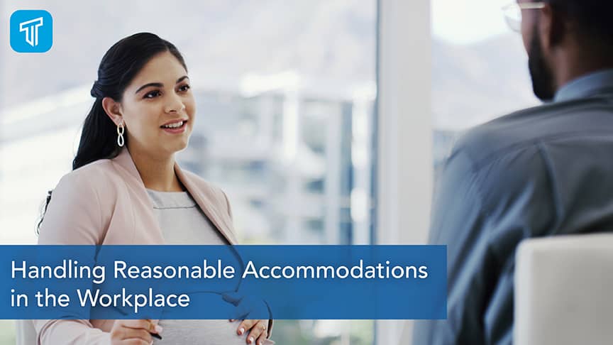 cloud based training system handling reasonable accommodations in the workplace
