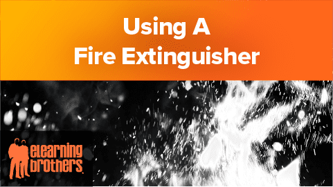 e learning training using a fire extinguisher