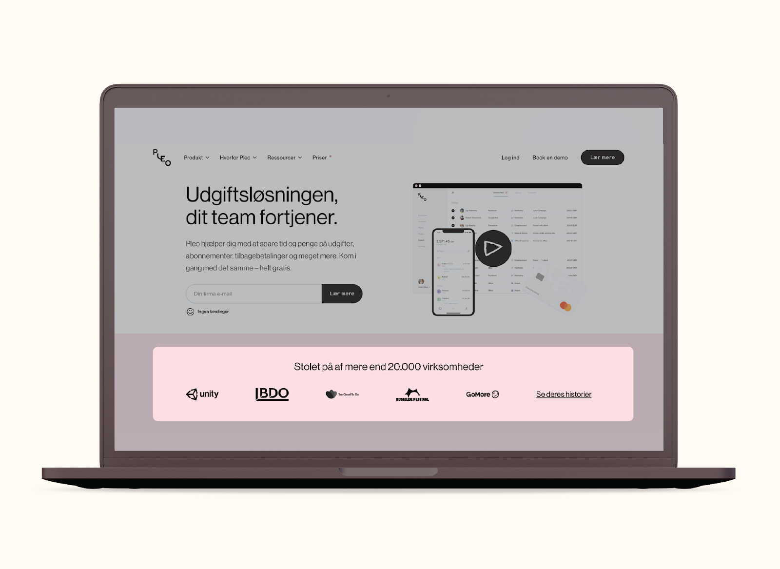 landing page eksempel på social proof kundeliste