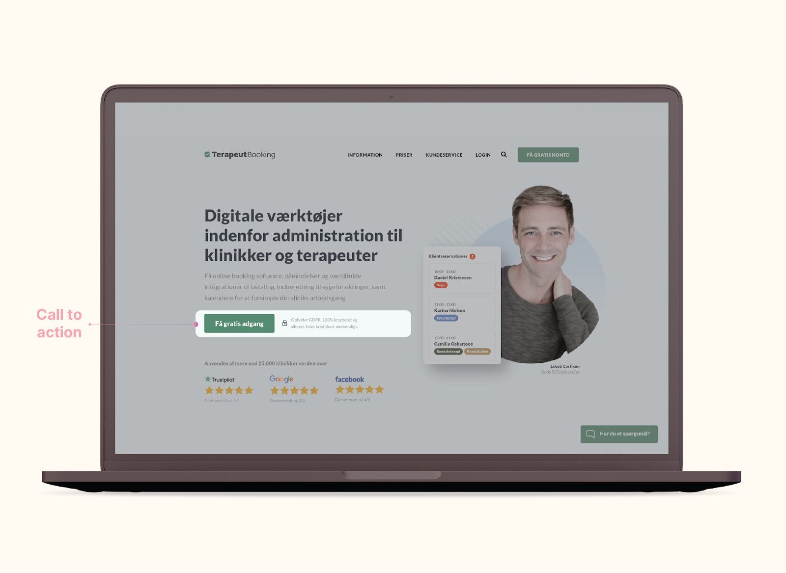 landing page eksempel eksempel på call to action